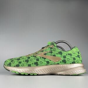 Brooks Launch 6 Women’s 9 B Run Lucky Shamrocks Green Gold Athletic Running Shoe